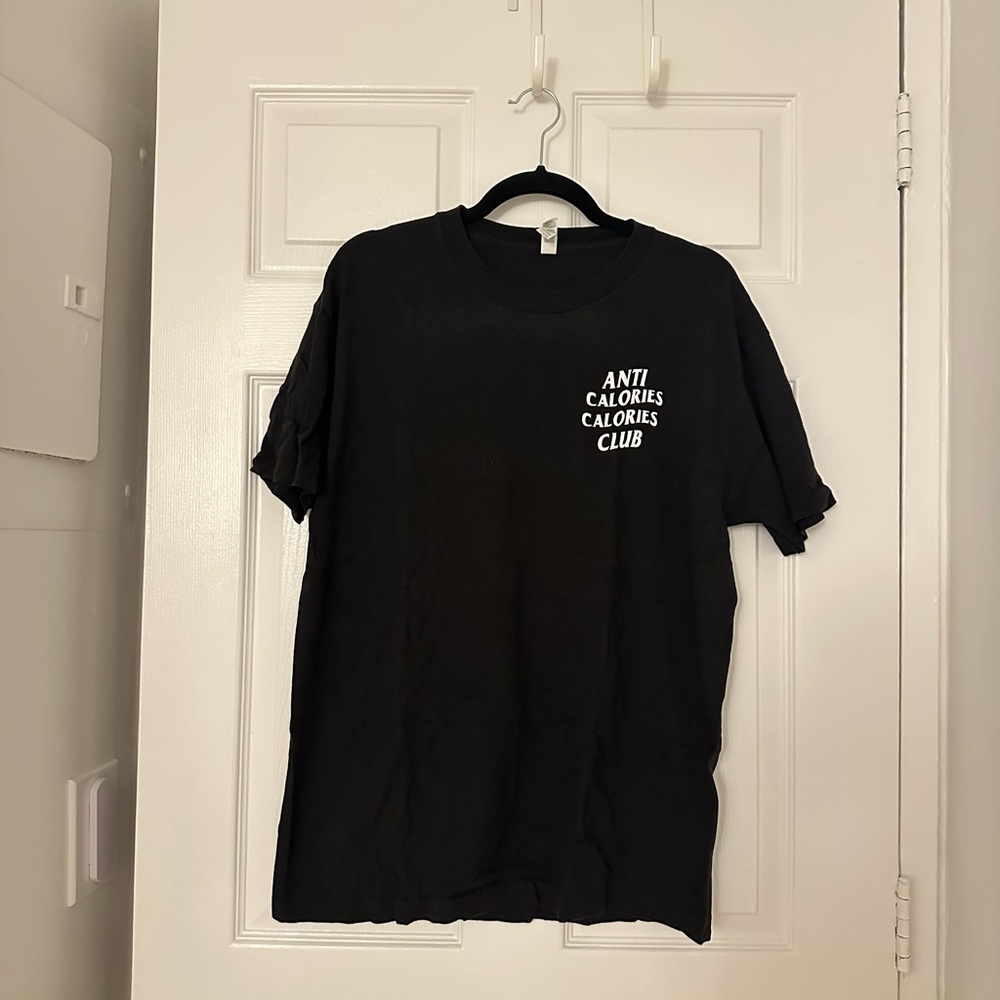 Black Graphic Tee - Anti Calories Calories Club